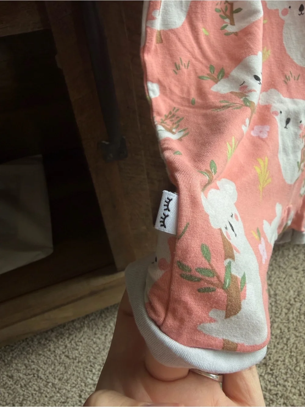 Pink Koala Shortie Little Sleepies Zippie!